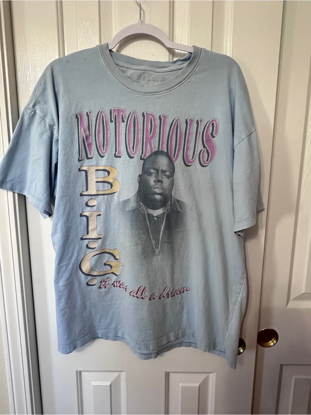 American Eagle Outfitters Light Blue biggie Graphic Tee